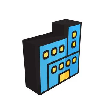 3D illustration vector and logo Building style icon perfect. Ilustración de archivo