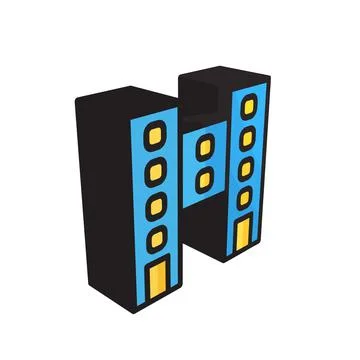3D illustration vector and logo Building style icon perfect. Ilustración de archivo
