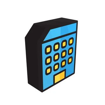 3D illustration vector and logo Building style icon perfect. Ilustración de archivo