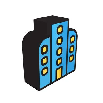 3D illustration vector and logo Building style icon perfect. Ilustración de archivo