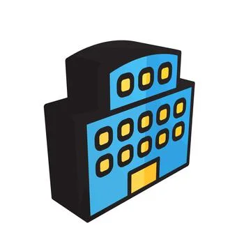 3D illustration vector and logo Building style icon perfect. Ilustración de archivo