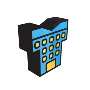 3D illustration vector and logo Building style icon perfect. Ilustración de archivo