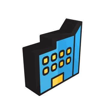 3D illustration vector and logo Building style icon perfect. Ilustración de archivo