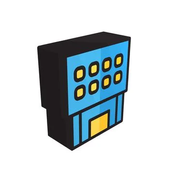 3D illustration vector and logo Building style icon perfect. Ilustración de archivo