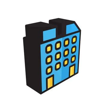 3D illustration vector and logo Building style icon perfect. Ilustración de archivo