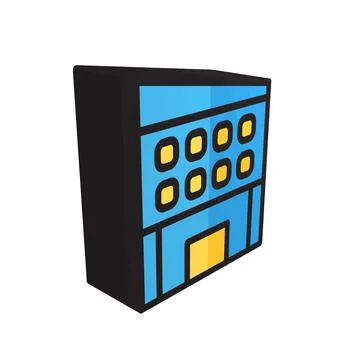 3D illustration vector and logo Building style icon perfect. Ilustración de archivo