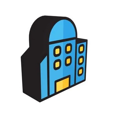 3D illustration vector and logo Building style icon perfect. Ilustración de archivo