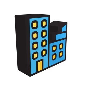 3D illustration vector and logo Building style icon perfect. Ilustración de archivo