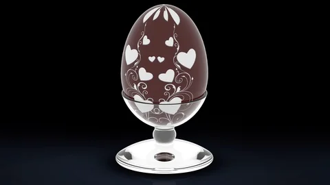3D illustration - Videos.  Easter egg decorations Stock Footage 104252228