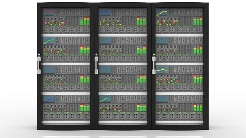3D illustration - Videos. Server computer data - 3D illustration. Stock Footage 103306323