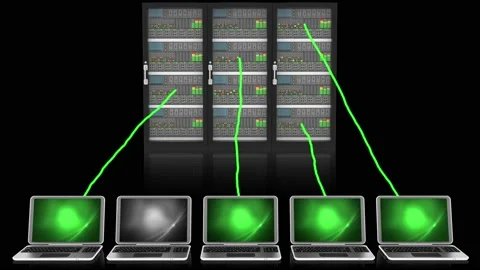 3D illustration - Videos. Server computer data - 3D illustration. Stock Footage 154154105
