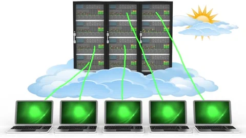 3D illustration - Videos. Server computer data - 3D illustration. Stock Footage 279544322