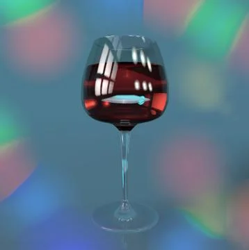 3d illustration vine glasses background texture with window and light reflexi Stock Illustration