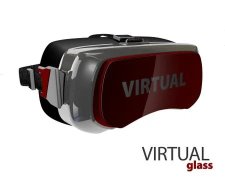 3d Illustration of the virtual glasses Stock Illustration