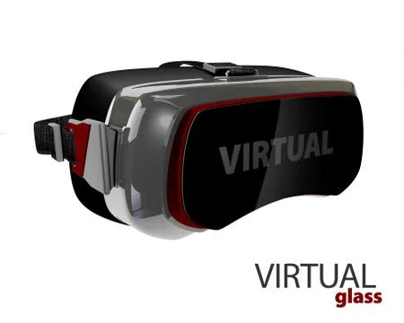 3d Illustration of the virtual glasses Stock Illustration