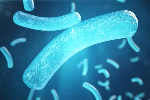 3d Illustration virus, bacteria, cell infected organism, virus abstract Stock Illustration
