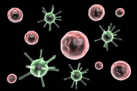 3d illustration of Virus Stock Illustration