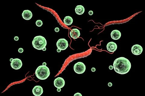 3d illustration of Virus Illustrazione stock