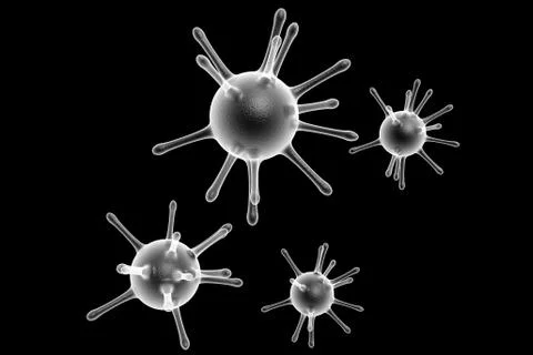 3d illustration of Virus Stock Illustration