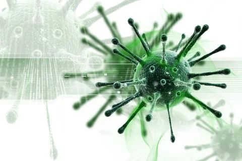3d illustration of virus Stock Illustration