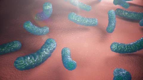 3d illustration viruses causing infectious diseases, decreased immunity. Concept Stock Illustration