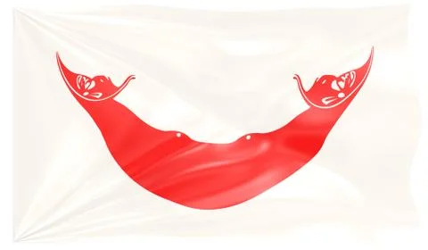 3d Illustration of a Waving Flag of Easter Island - Rapa Nui Stock Illustration