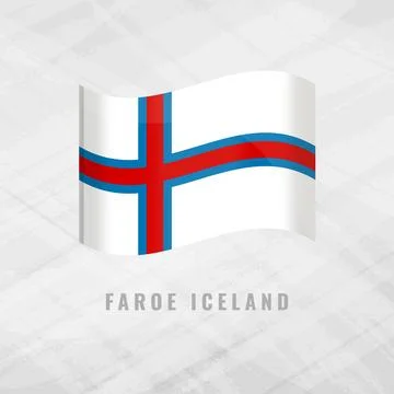 3d illustration waving flag of Faroe Islands. Vector flag of Faroe Islands... Stock Illustration