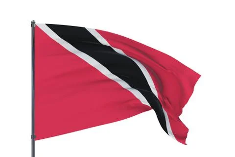 3D illustration. Waving flags of the world - flag of Trinidad And Tobago Stock-Illustration