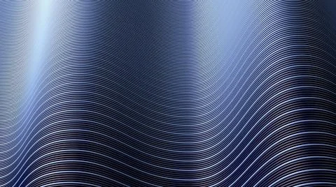 3d illustration of a wavy surface made of different colored lines. Stock Illustration