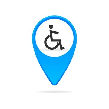 3d illustration on white backdrop. A vector handicap parking sign. Vector art 库存插图