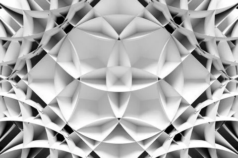 3d illustration  white  geometric pattern . Geometry  background, pattern 스톡 일러스트