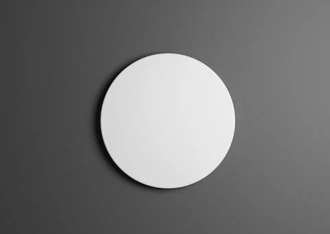 3D illustration of a white or light gray circle podium or stand top view flat Illustrazione stock