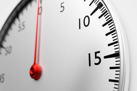 3d illustration  of  white  round clock, stopwatch on a black and white check Illustrazione stock
