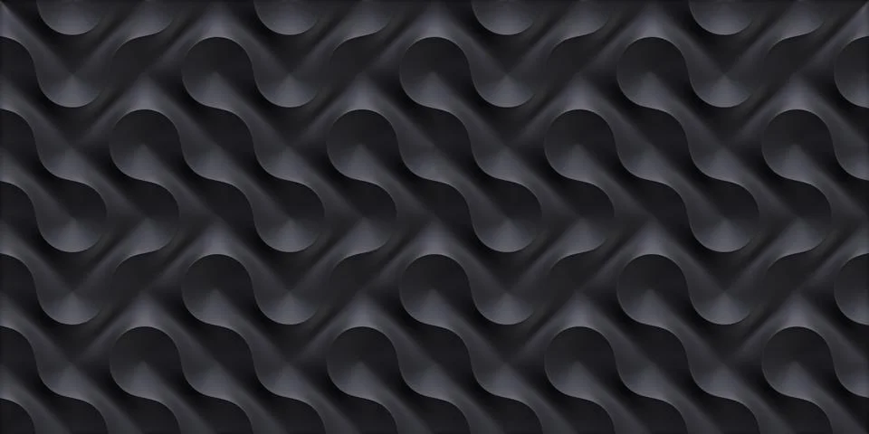 3D illustration white seamless pattern waves light and shadow. Stock Illustration