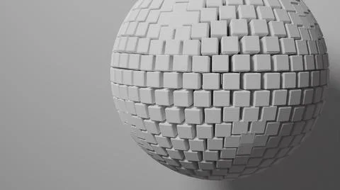 3D Illustration of white sphere with space for your copy. Illustrazione stock