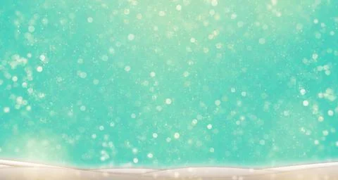 3d illustration wide angle background Winter scene with mountains and snow fa Stock Illustration