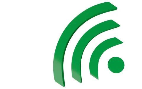 3d illustration of wifi connection icon representing communication Stock Illustration