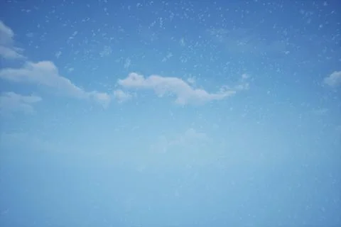 3D illustration of the winter sky. Stock Illustration