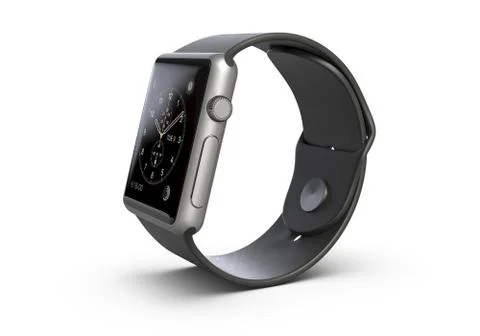 3D illustration Wireless Smart Watch isolated on white background Stock Illustration