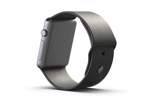 3D illustration Wireless Smart Watch isolated on white background Stock Illustration