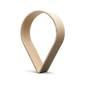 3d illustration Wooden pointer isolated on white background Stock Illustration
