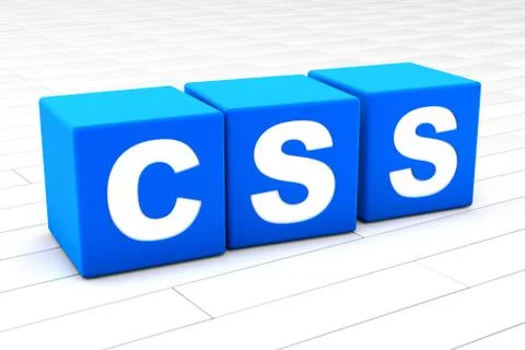 3D illustration of the word CSS Stock Illustration