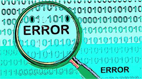 3d illustration - word error in comic style Stock-Illustration