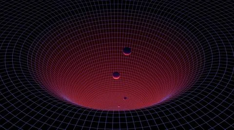 3D illustration of a wormhole. Stock Illustration