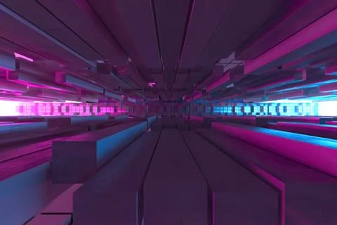 3D illustration,3d render,Abstract image of the cube background, the path to  Illustration