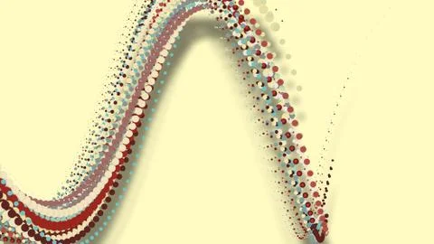 3D illustration,3D rendering, abstract geometric background, circle point lin Stock Illustration