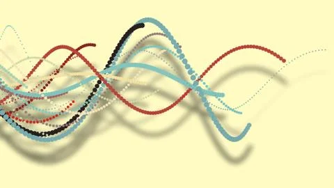 3D illustration,3D rendering, abstract geometric background, circle point lin Illustration