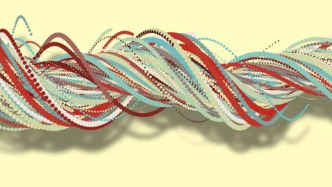 3D illustration,3D rendering, abstract geometric background, circle point lin Illustration