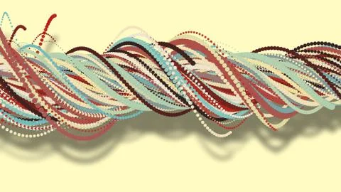 3D illustration,3D rendering, abstract geometric background, circle point lin Illustration