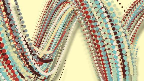 3D illustration,3D rendering, abstract geometric background, circle point lin Stock Illustration